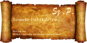 Szonda Polikárp névjegykártya